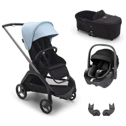 Bugaboo Dragonfly + Pebble 360/360 Pro Travel System + Carrycot- Skyline Blue